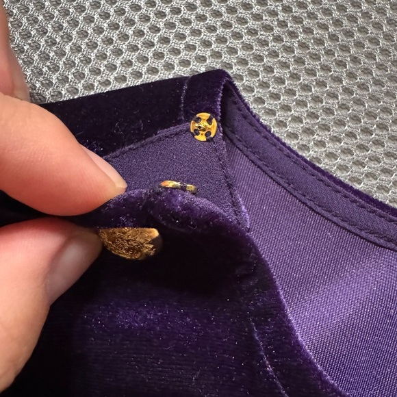 Lauren Ralph Lauren Purple Velvet Tunic Top Size XL - Picture 7 of 11